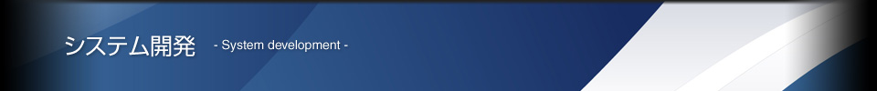 システム開発 - System development -
